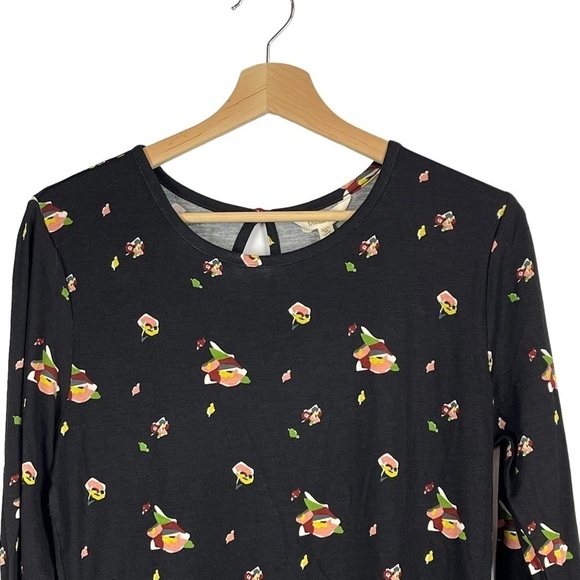 MATILDA JANE PEP IN YOUR STEP FLORAL STRETCH LONG SLEEVE KEYHOLE PEPLUM TOP - Picture 5 of 13